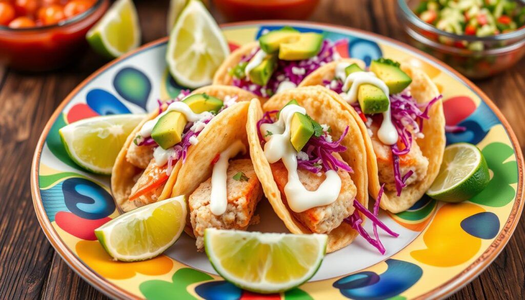 mini tacos de pescado