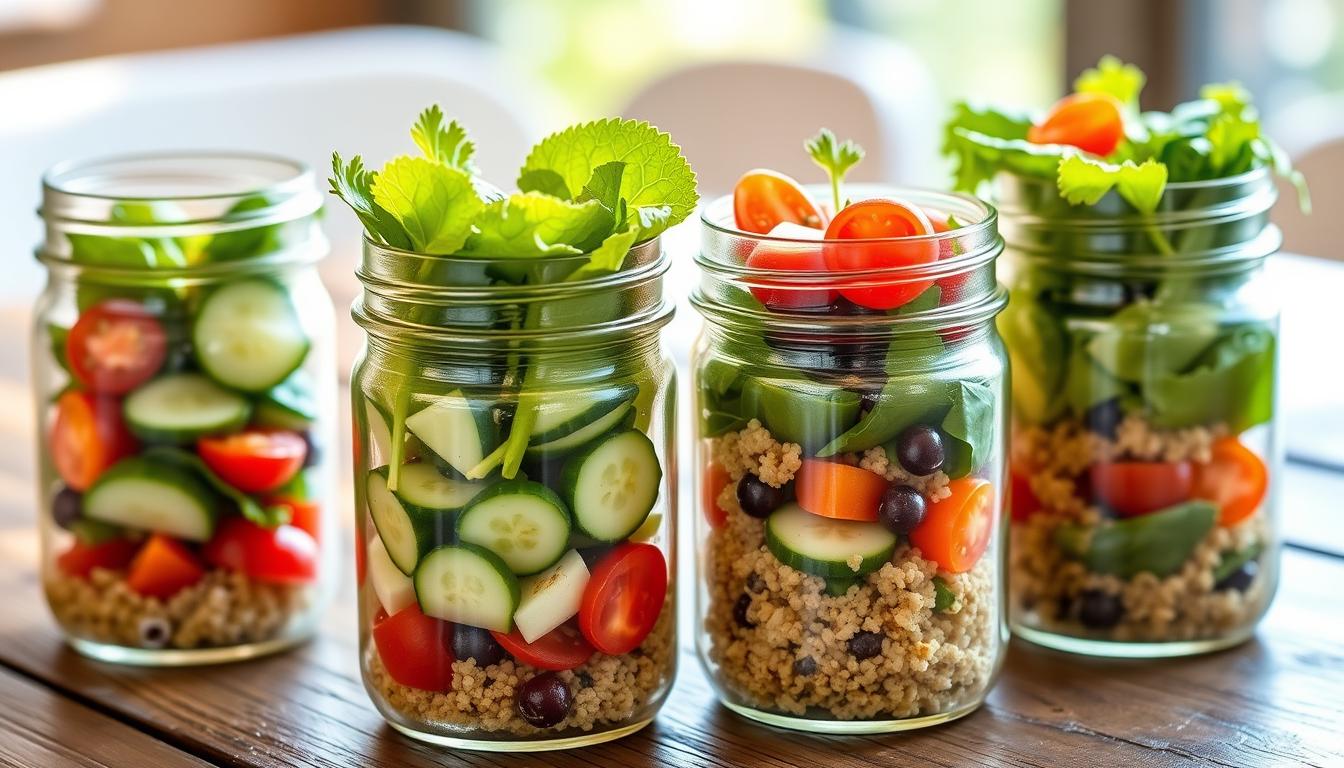 Mini Ensaladas en Tarros: Rápidas y Portátiles