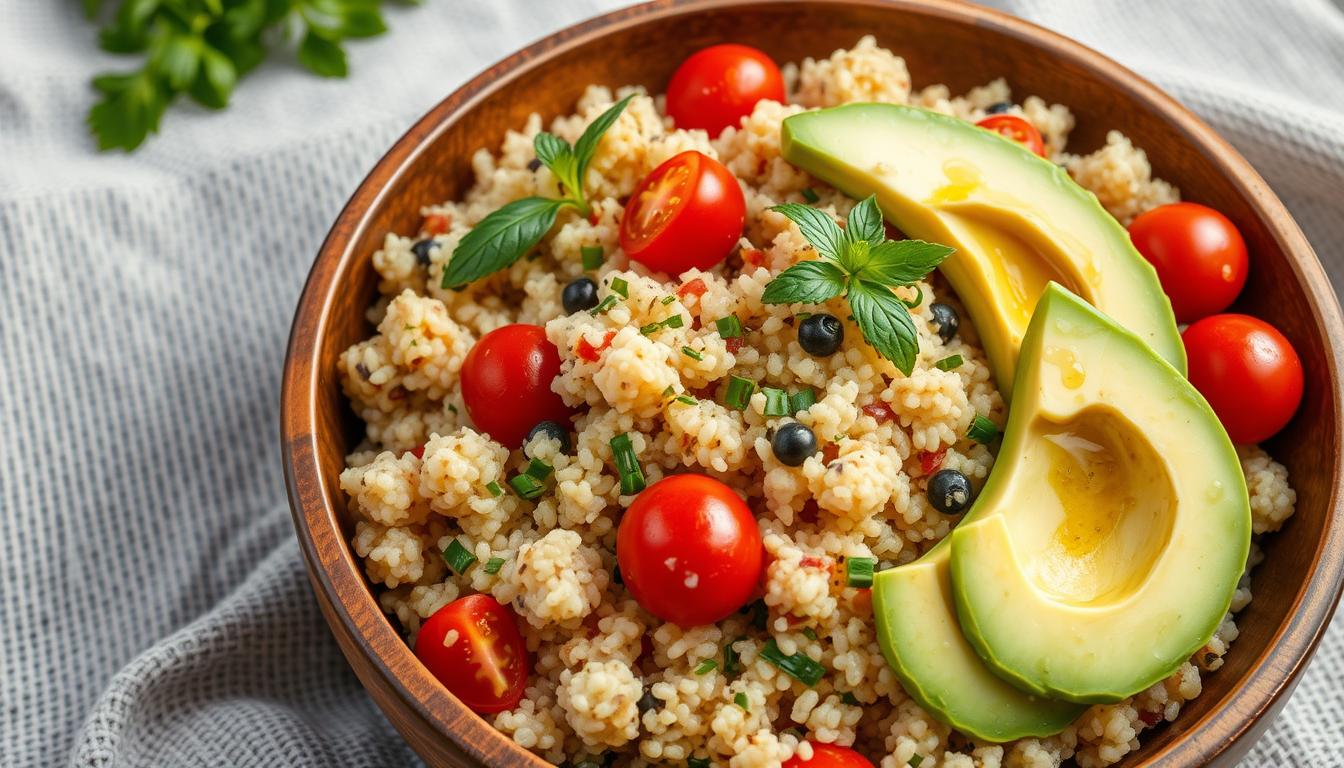Cómo preparar una Ensalada de quinoa con aguacate y tomates cherry
