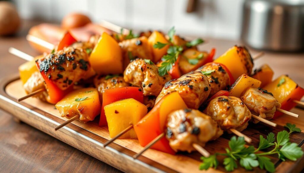 brochetas de pollo al horno